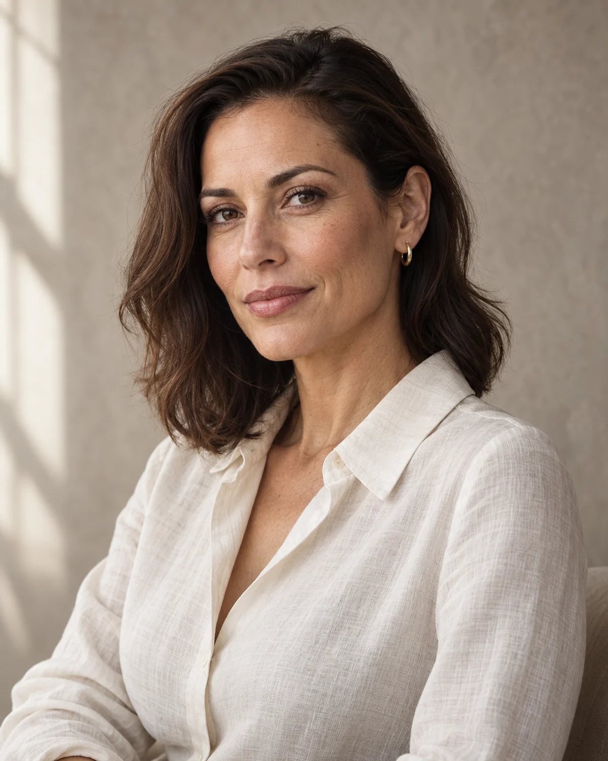 Illustrative portrait of a confident woman in soft natural light